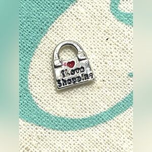 Origami Owl Living Lockets Retired and HTF "I Love Shopping" Bag Floating Charm